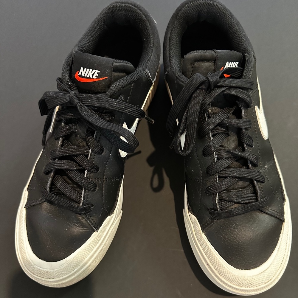 Nike Court Legacy Platform Tennis Shoes Black